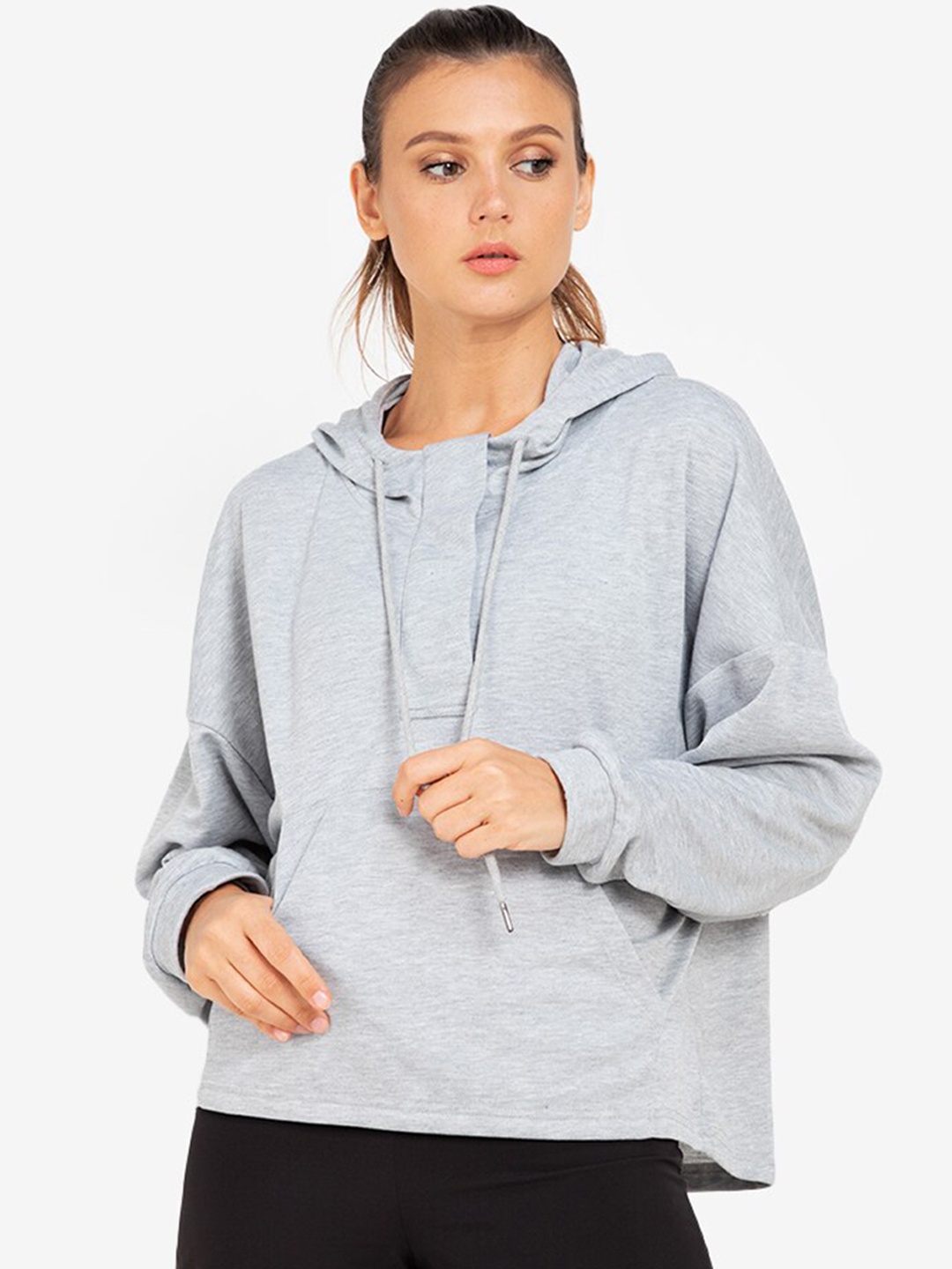 

ZALORA ACTIVE Grey Oversized Hooded Sweatshirt