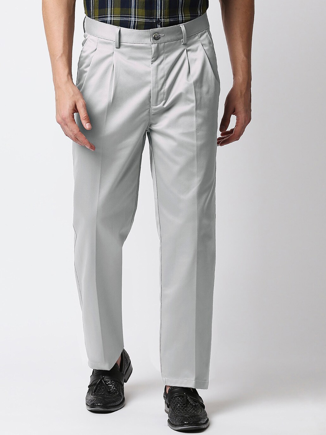 

Basics Men Grey Trousers