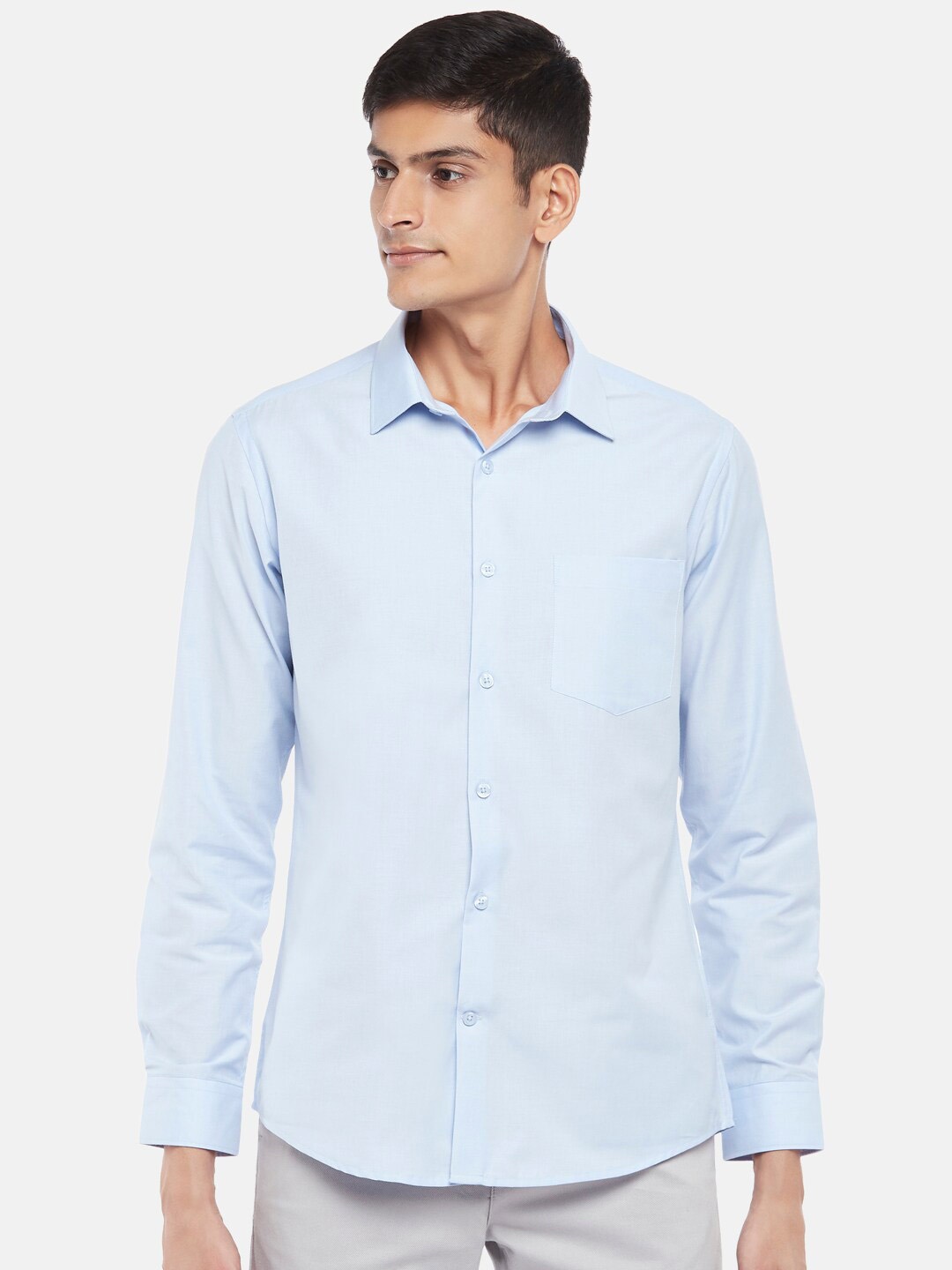 

BYFORD by Pantaloons Men Blue Slim Fit Casual Shirt