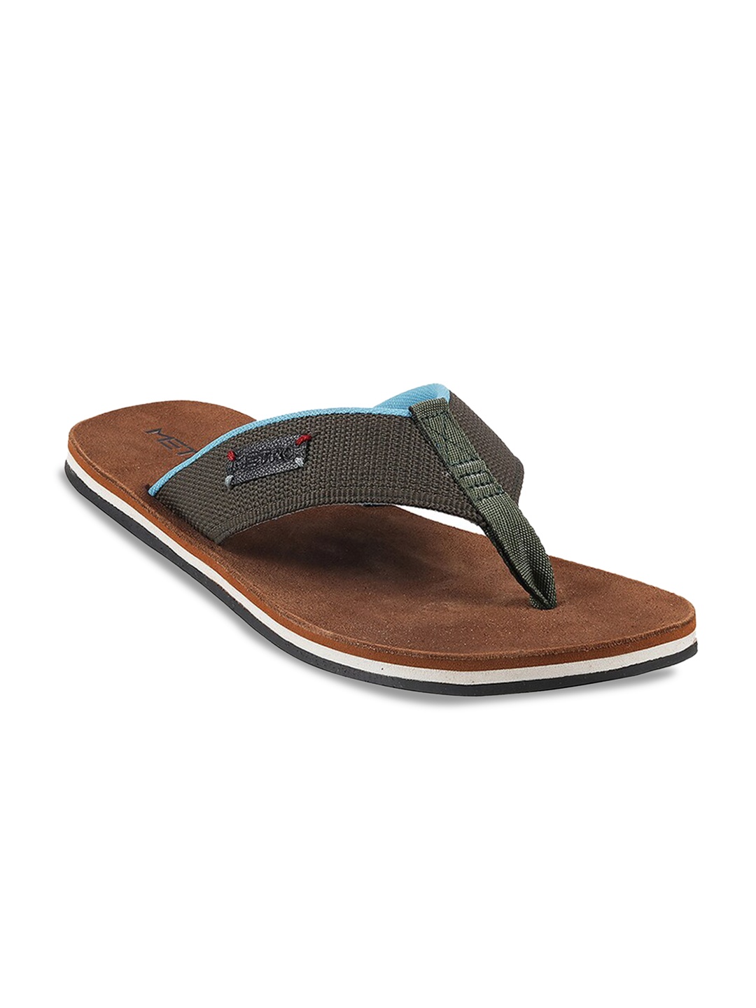 

Mochi Men Olive Green & Brown Comfort Sandals