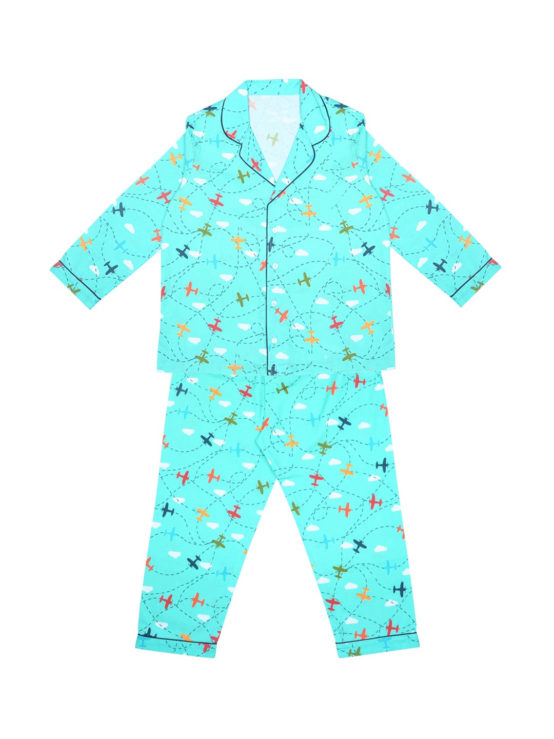 

FUNKRAFTS Kids Multicoloured Printed Cotton Night suit, Multi