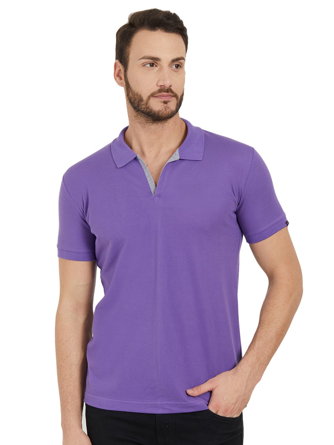 

Status Quo Men Blue Polo Collar T-shirt