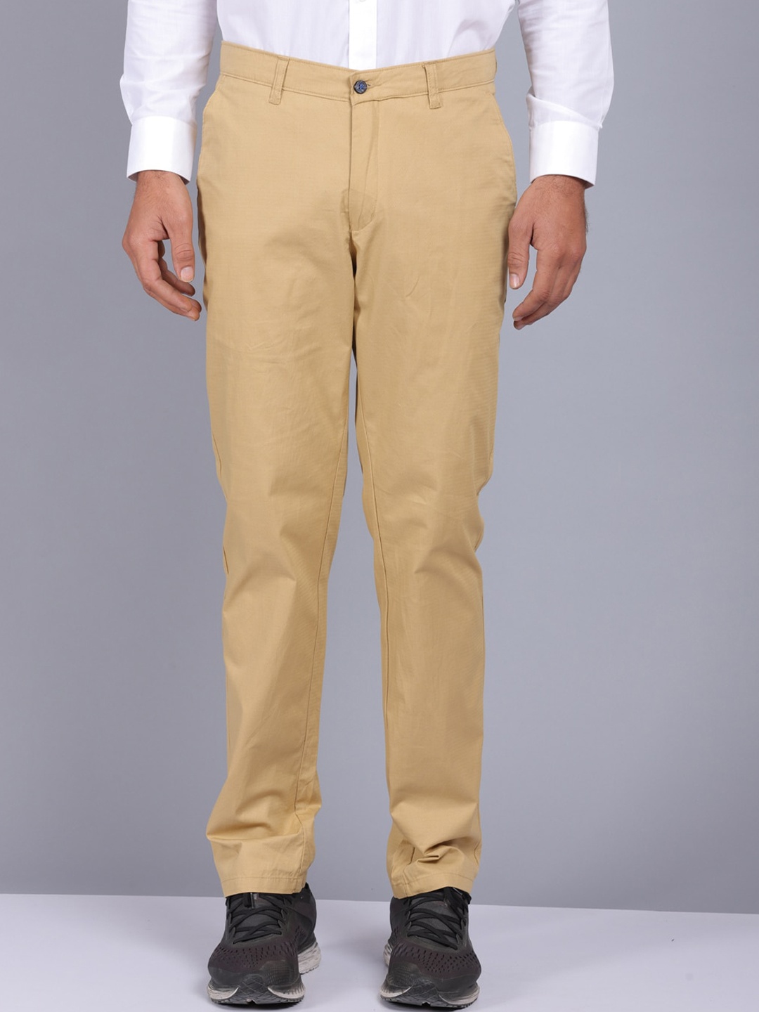 

CANOE Men Khaki Smart Slim Fit Chinos Trousers