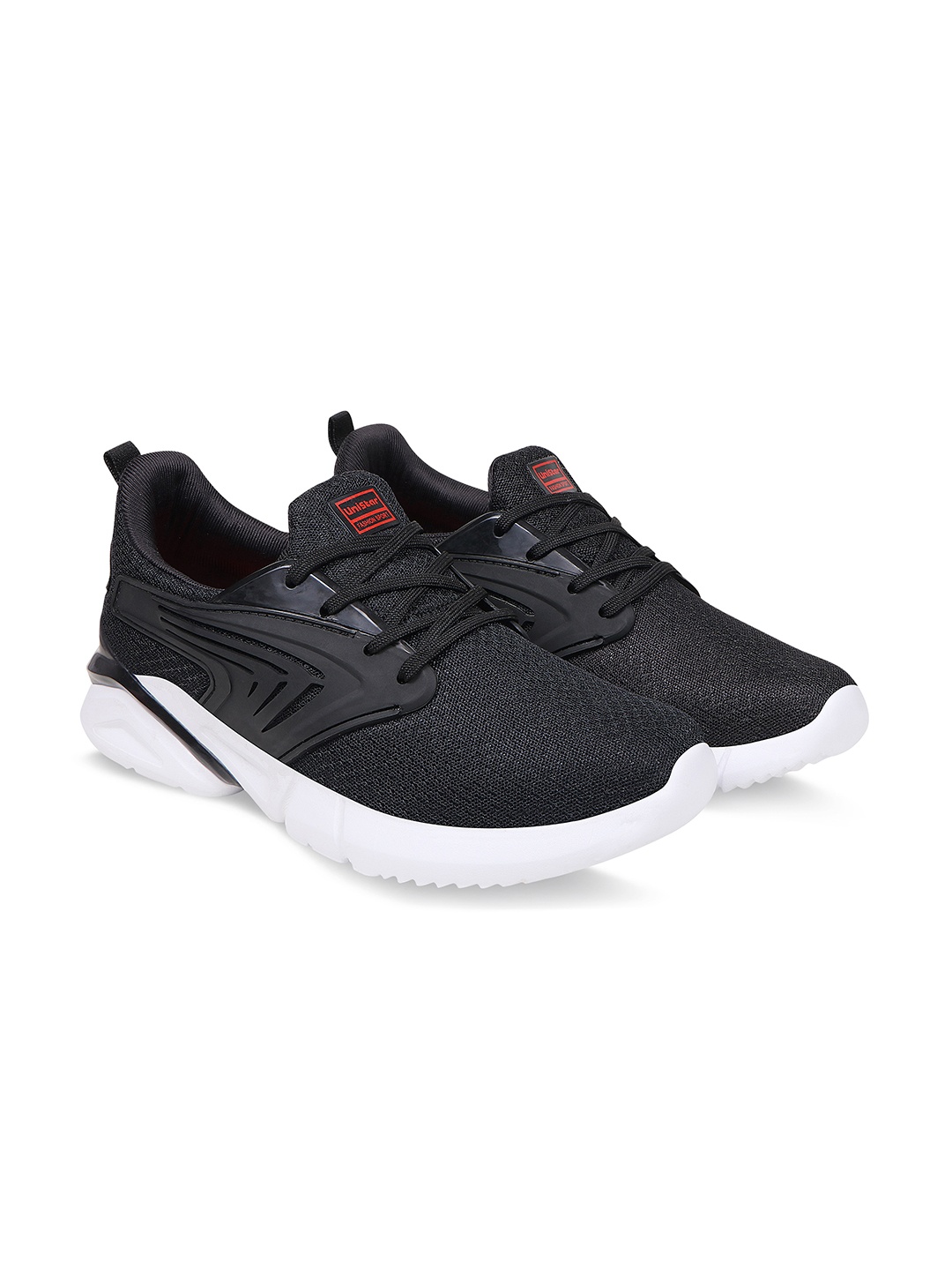 

UNISTAR Men Black Mesh Running Shoes