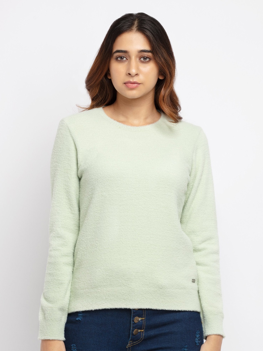 

Status Quo Women Green Solid Pullover