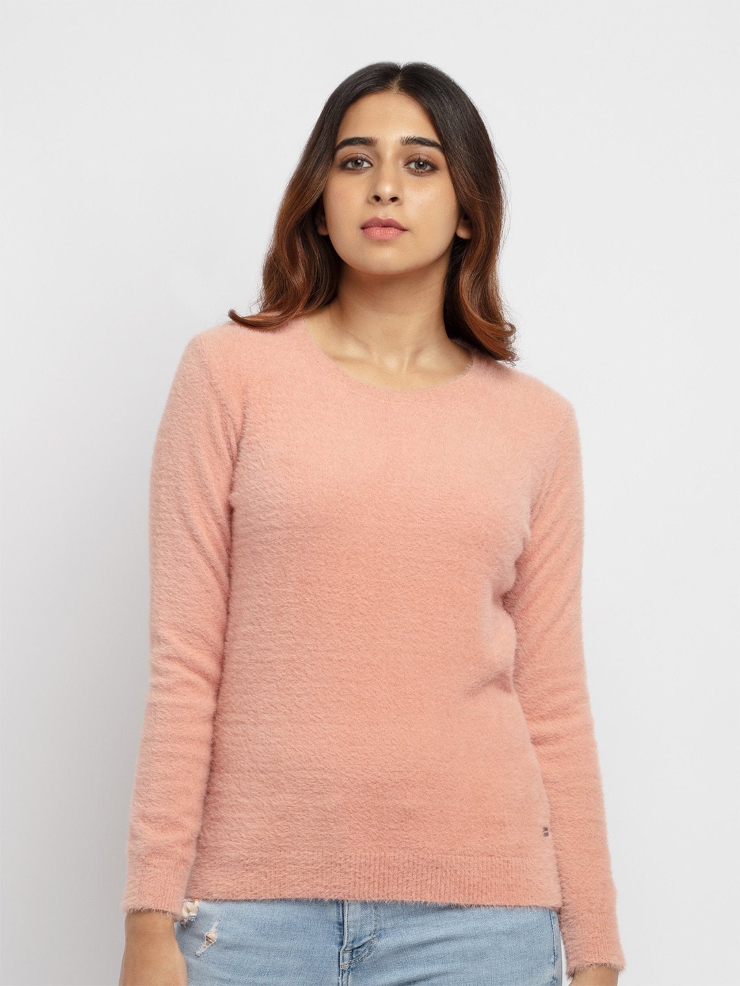 

Status Quo Women Coral Solid Pullover