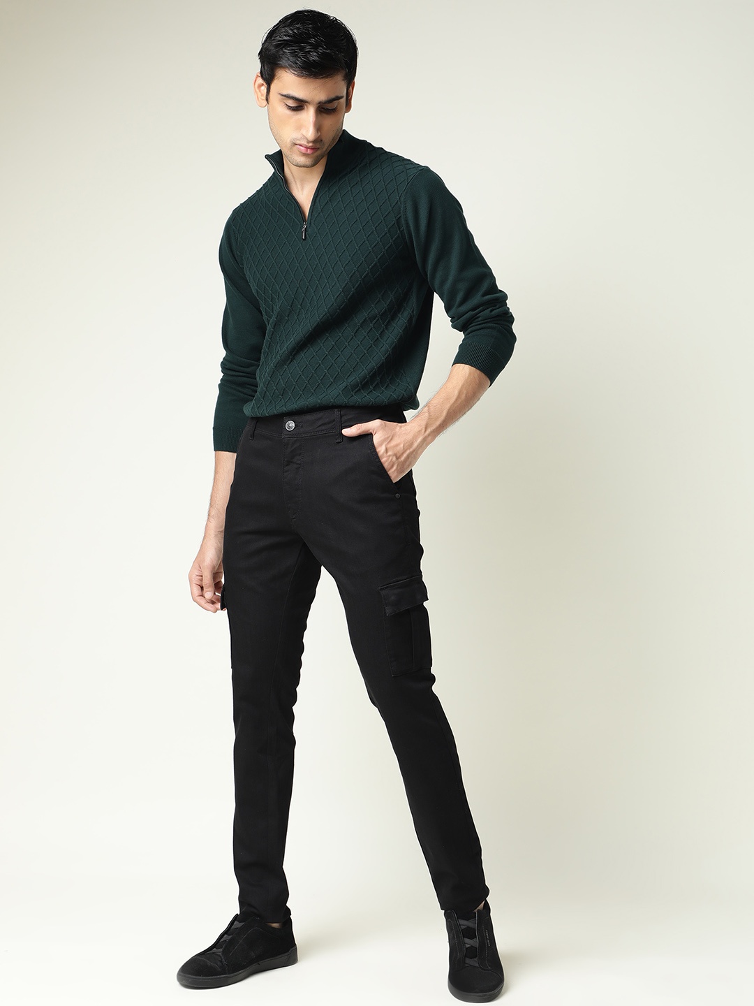 

RARE RABBIT Men Grand Slim Fit Jeans, Black