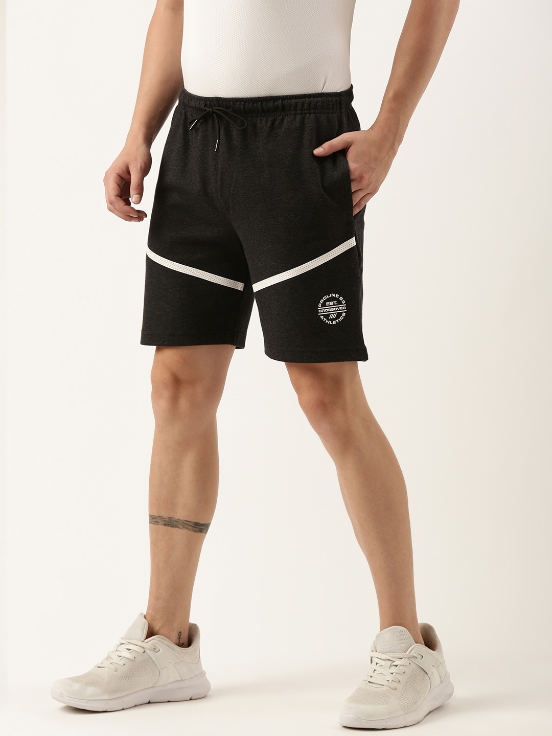 

Proline Active Men Self-Design Rapid-Dry Shorts, Black