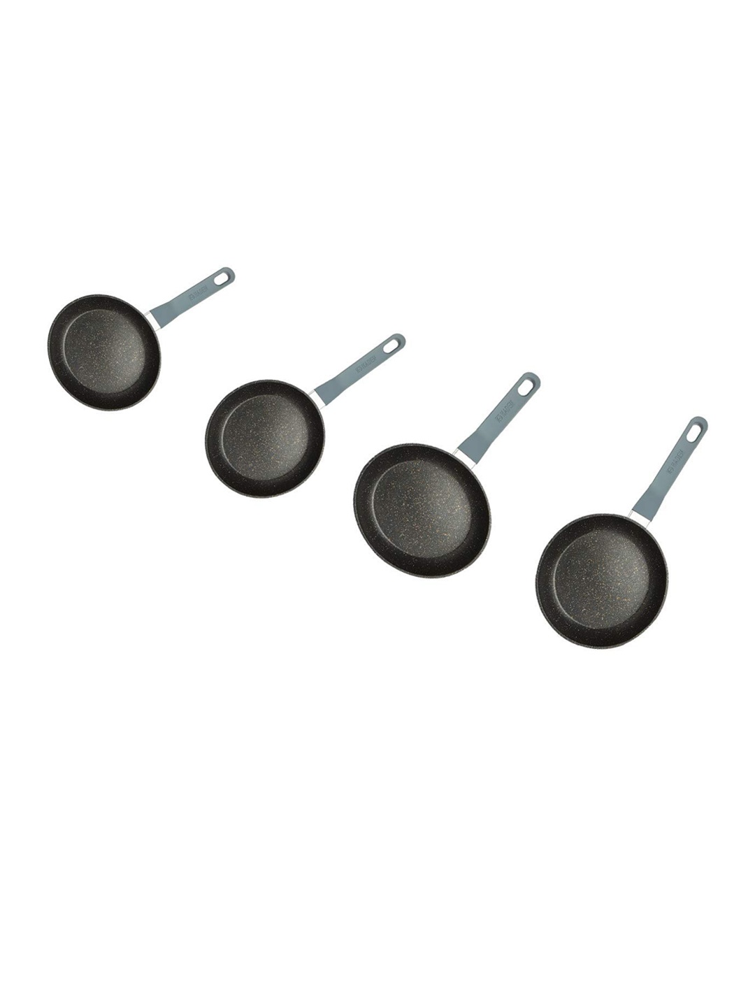 

Haden Set Of 4 Solid Aluminium Frying Pan, Grey