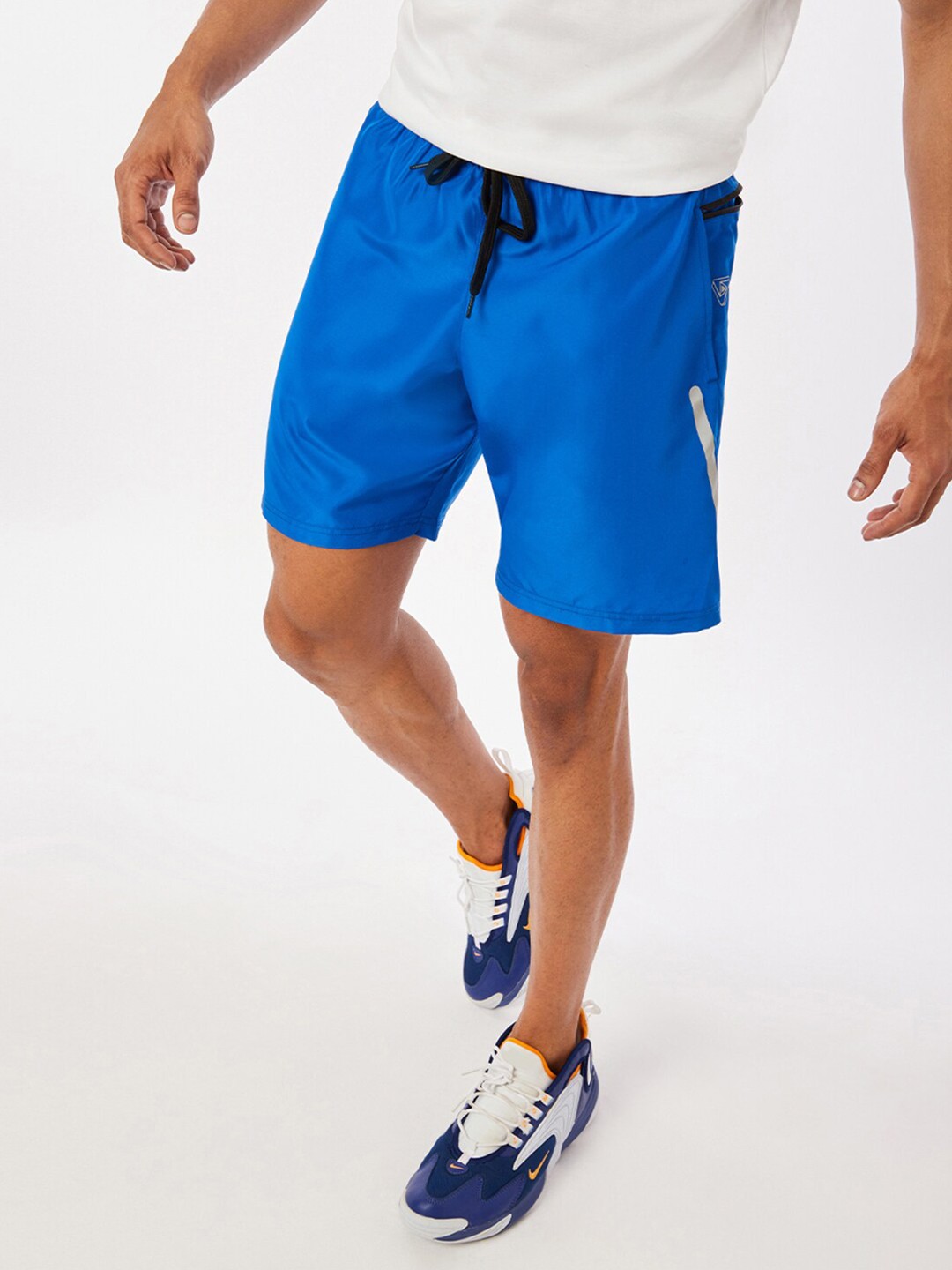 

Bewakoof X Play Men Blue Running Sports Utlity Shorts