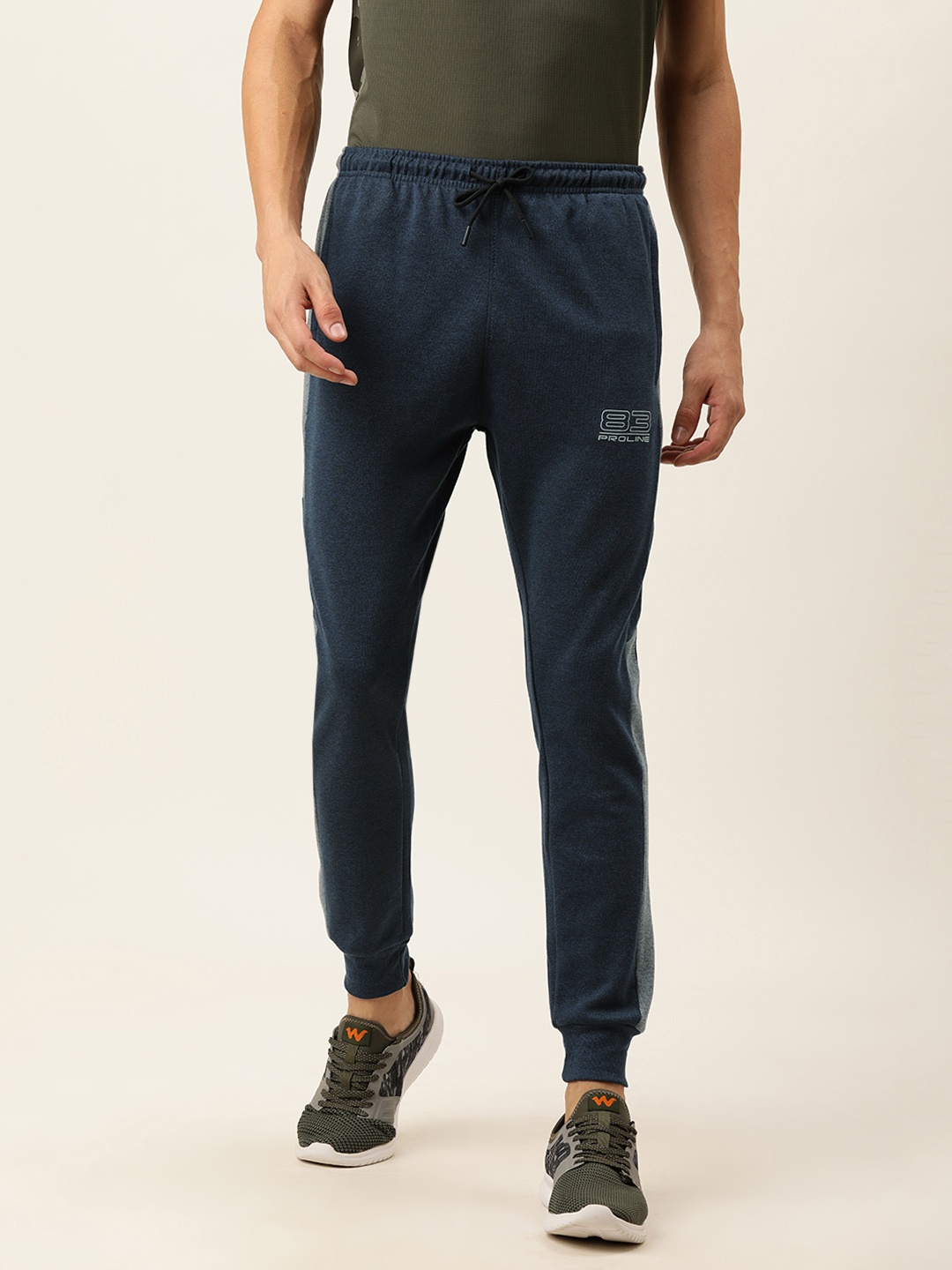 

Proline Active Men Navy Blue & White Printed Joggers