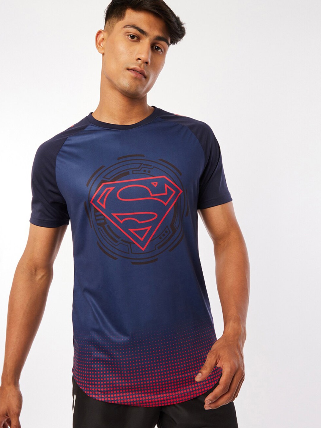 

Bewakoof X Play Men Blue Superman Training T-shirt