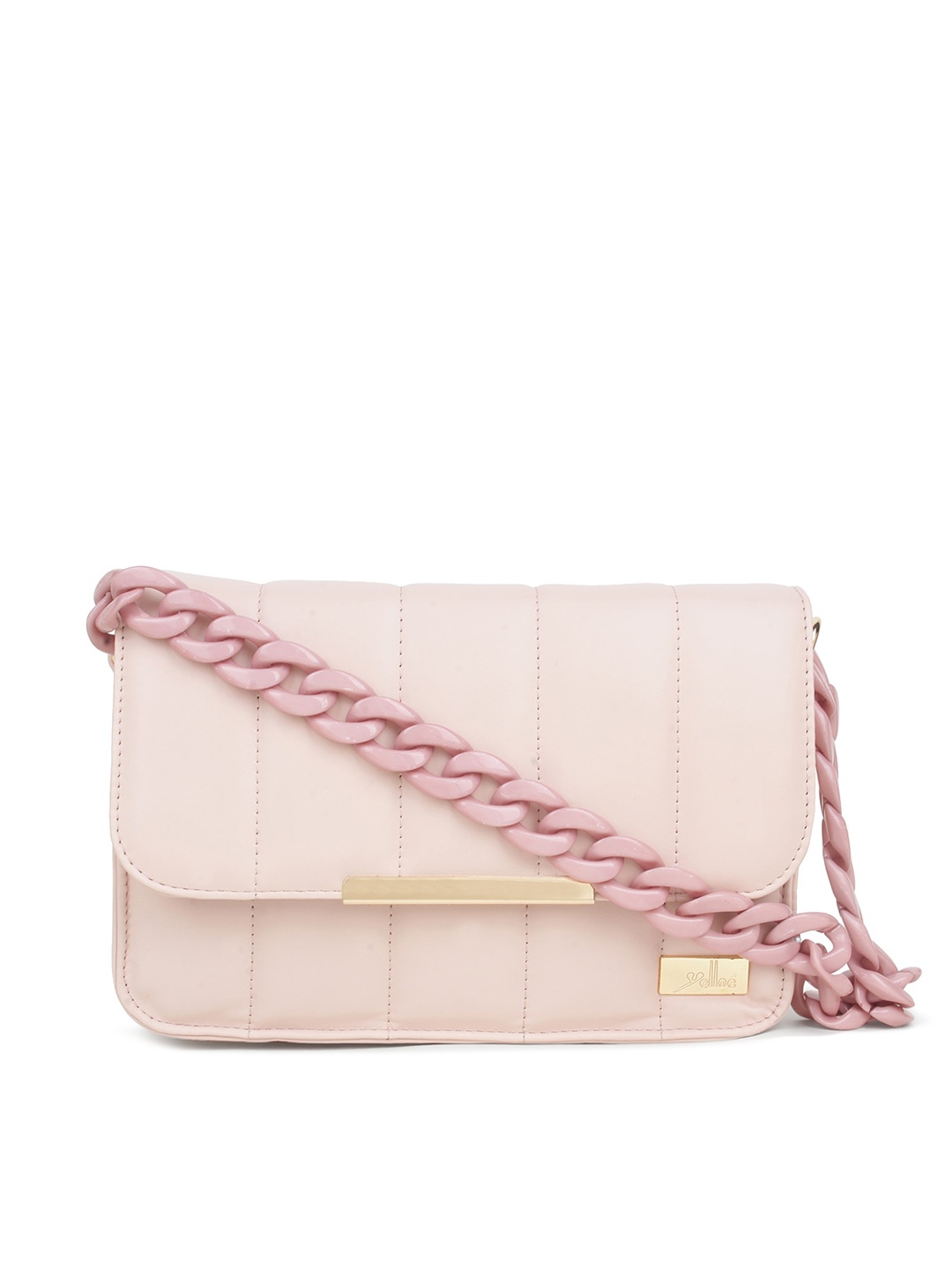 

yelloe Women Pink Textured Structured Sling Bag