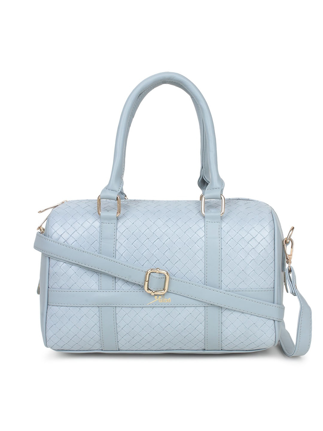 

yelloe Blue Structured Handheld Bag