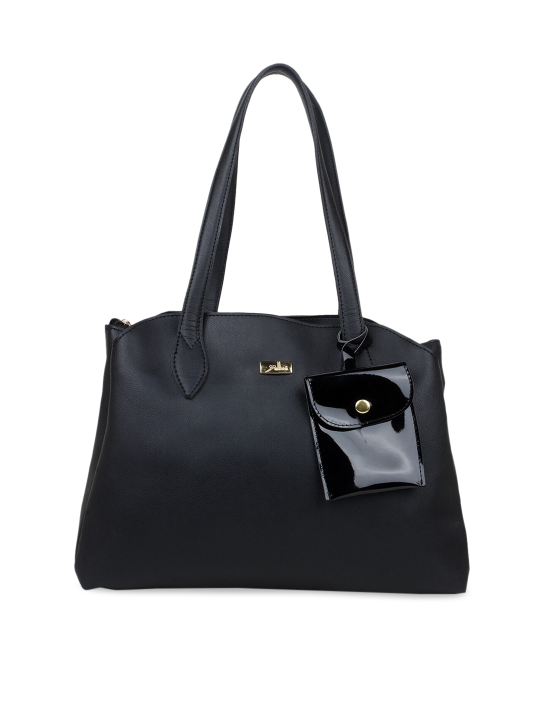 

yelloe Women Black Structured Handheld Bag
