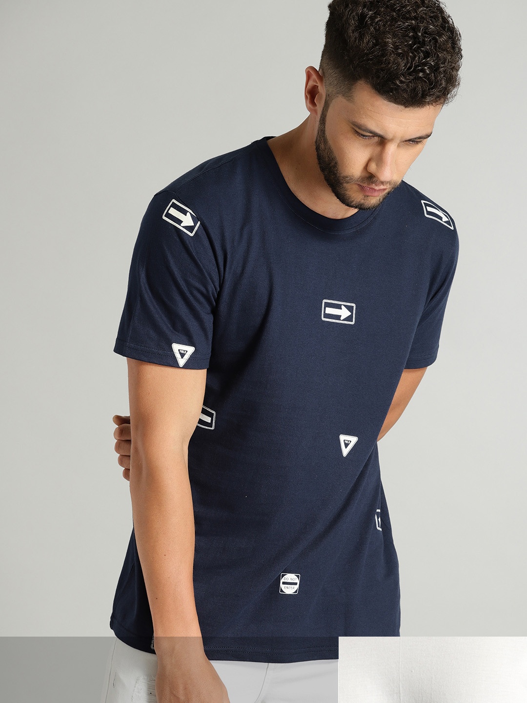 

Roadster Men Pack Of 2 T-shirts, Navy blue