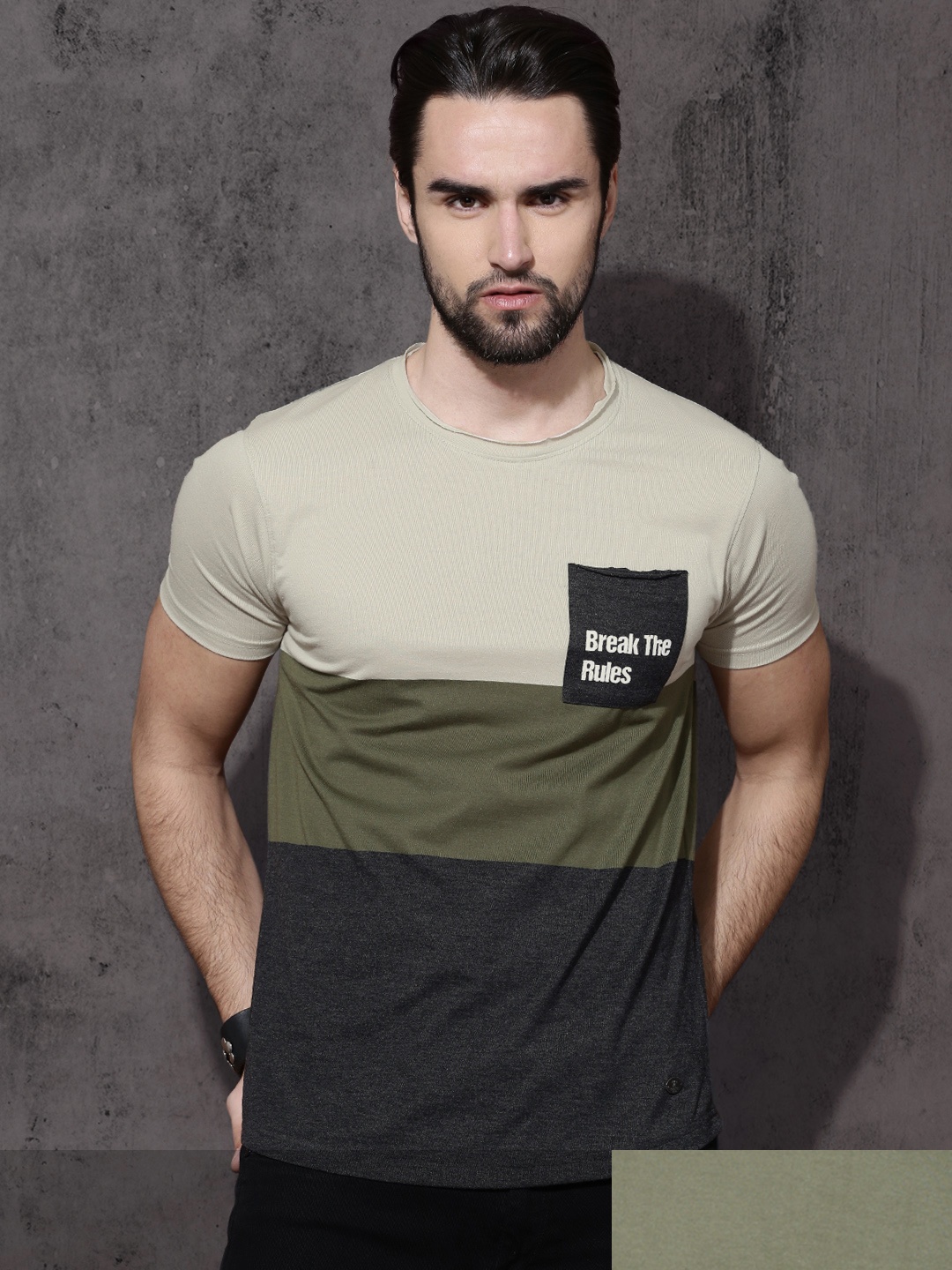 

Roadster Men Pack Of 2 T-shirts, Beige
