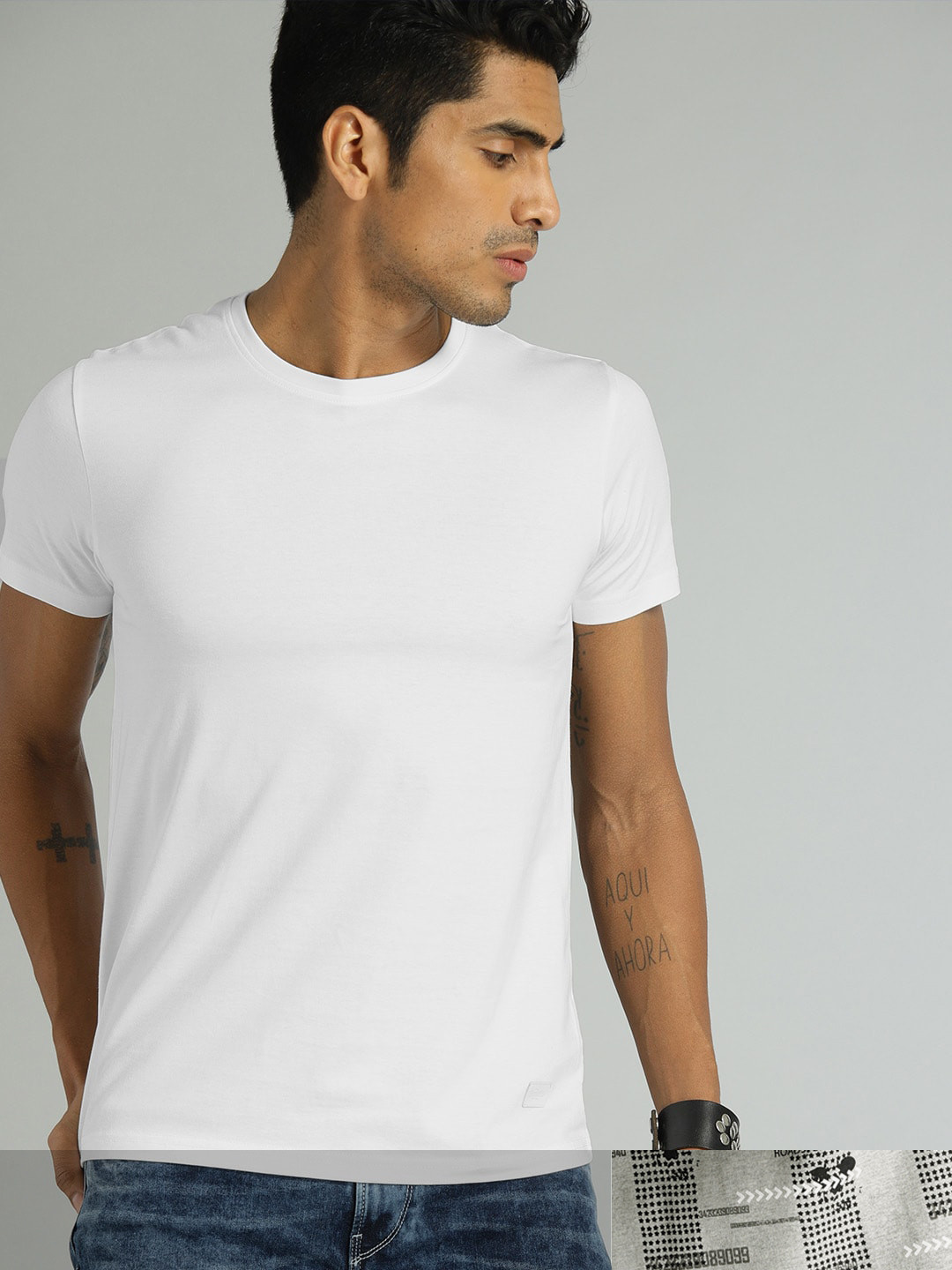 

Roadster Men Pack Of 2 Round Neck Casual T-shirts, Grey