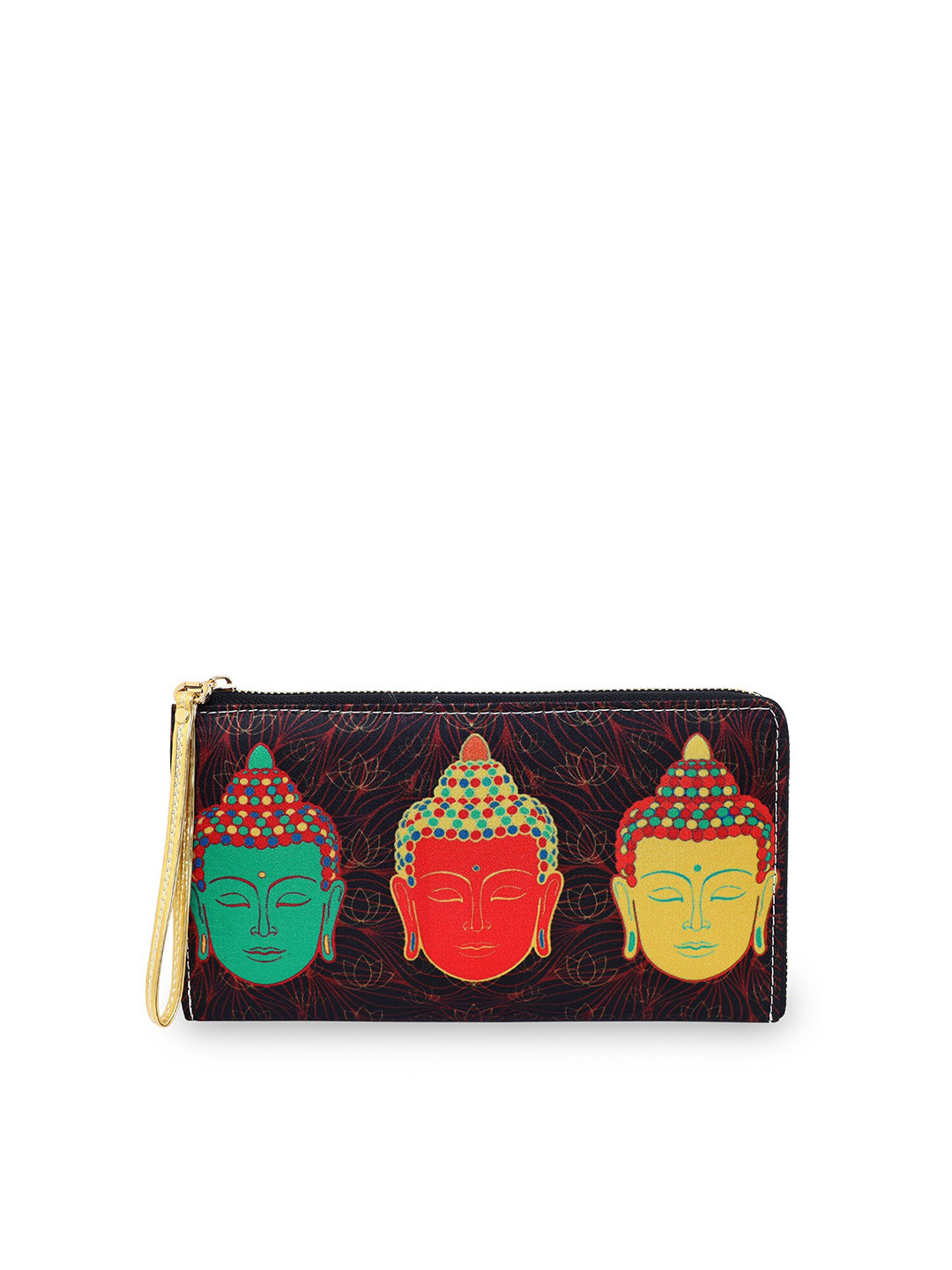 

Sabhyata Women Multicoloured Ethnic Motifs Printed Zip Around Wallet, Multi