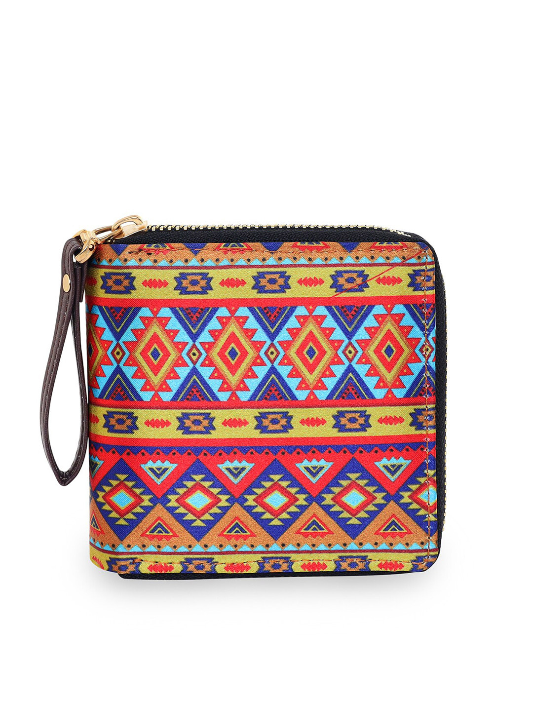 

Sabhyata Red & Blue Printed Purse Clutch
