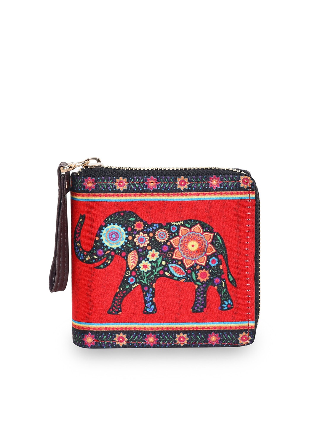 

Sabhyata Red & Black Printed Purse Clutch