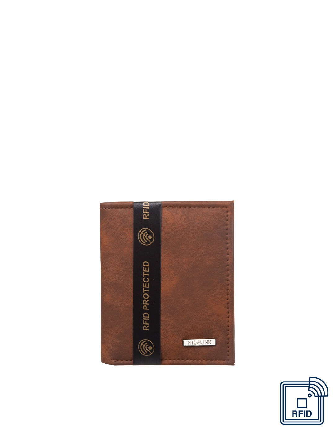 

Hidelink Men Brown Two Fold Wallet