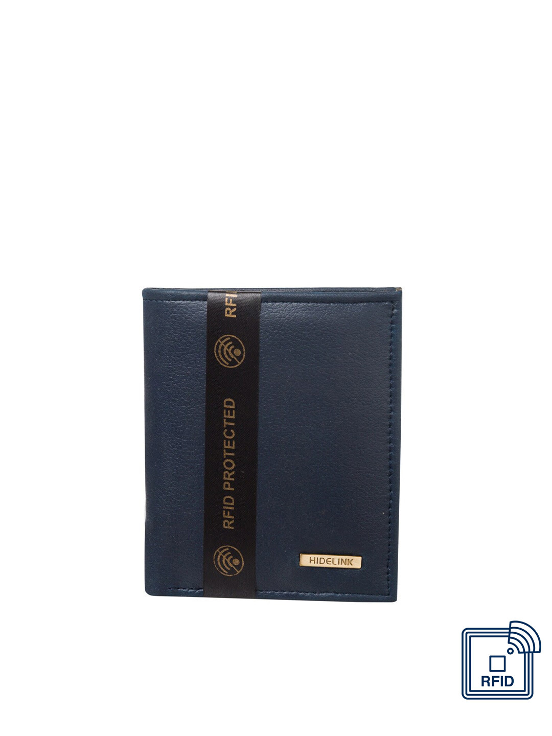 

Hidelink Men Blue Embellished Two Fold Wallet
