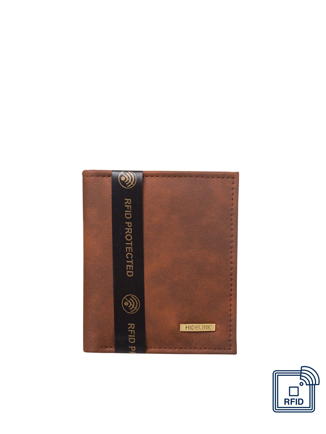 

Hidelink Men Brown Two Fold Wallet