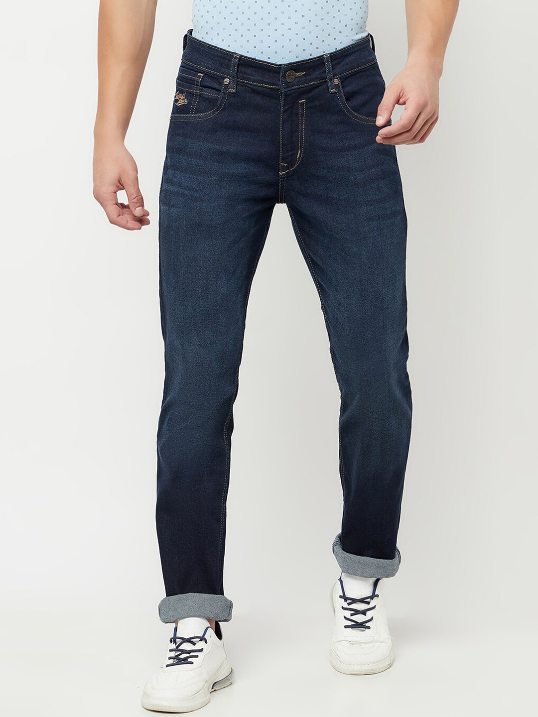 

Cantabil Men Blue Mid-Rise Regular Fit Jeans