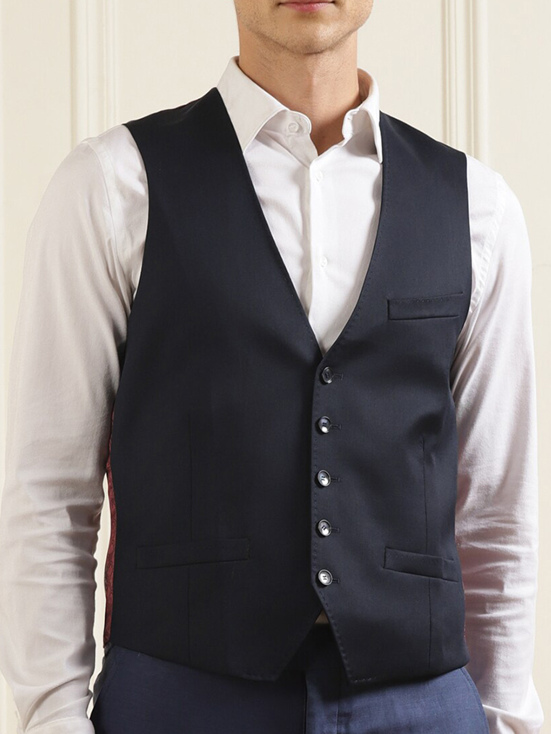 

Ted Baker Men Blue Lightweight Crop Tailored Jacket