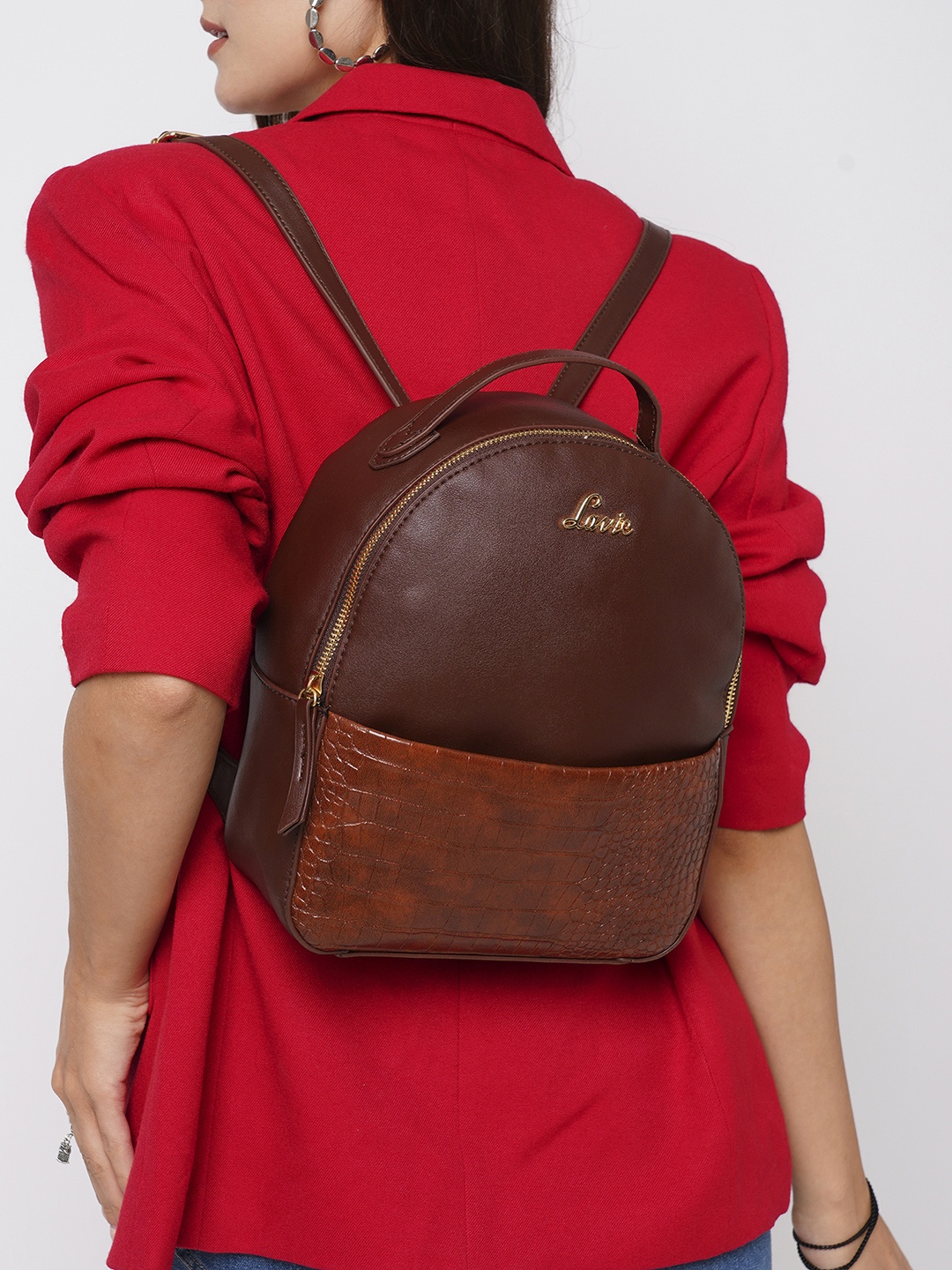 

Lavie Aries Women Brown Mini Backpack