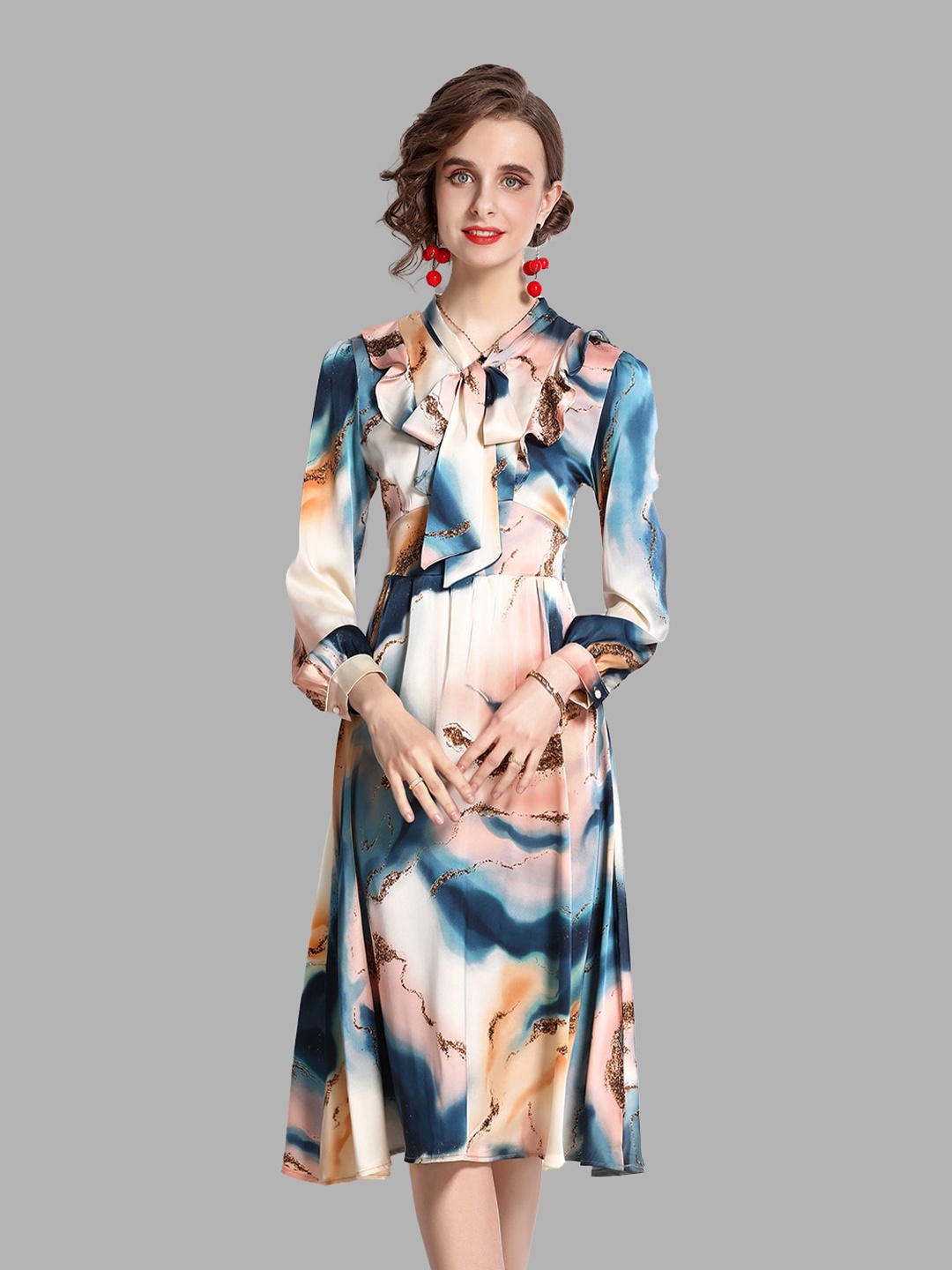 

JC Collection Multicoloured A-Line Midi Dress, Multi