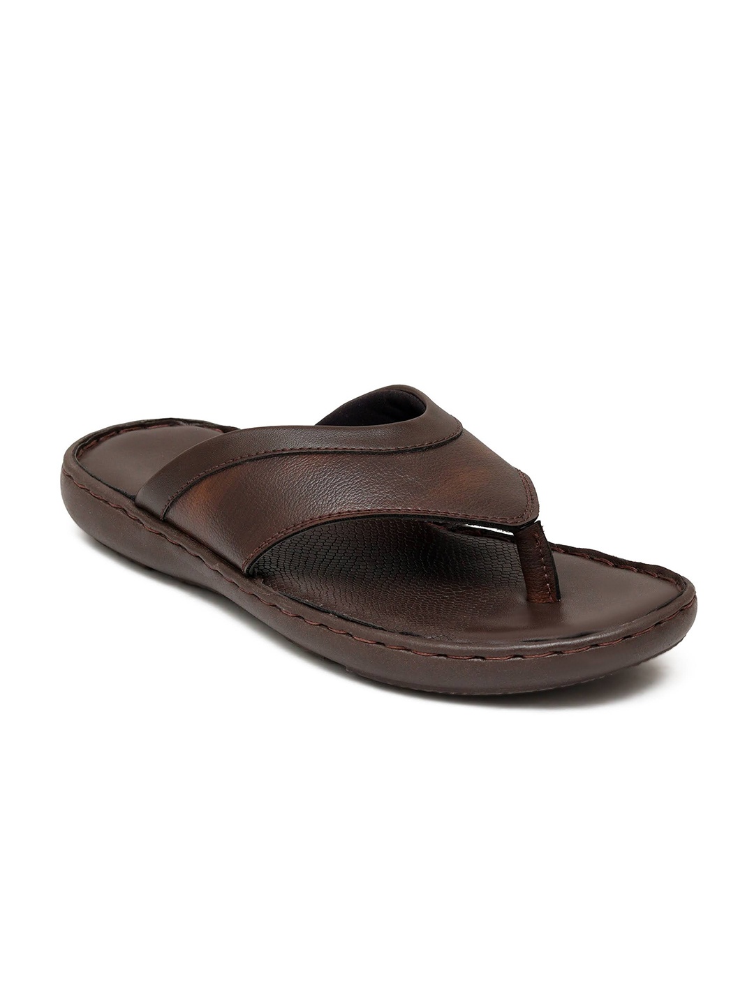 

Ferraiolo Men Brown Solid Comfort Sandals