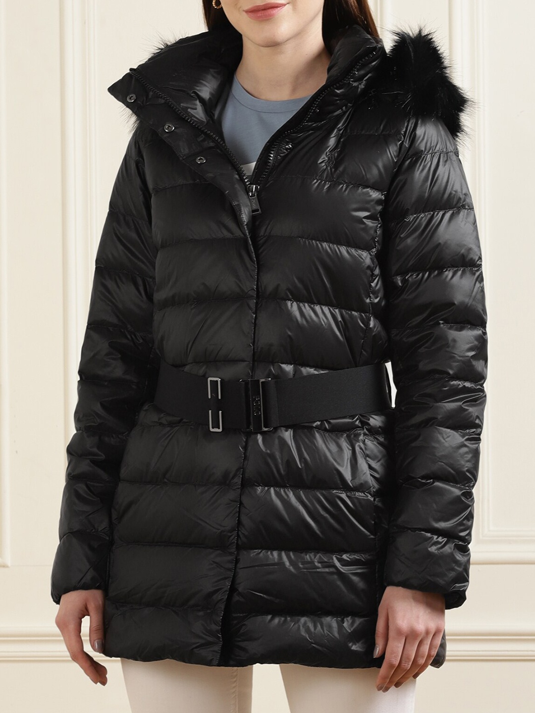 

Polo Ralph Lauren Women Black Lightweight Longline Puffer Jacket