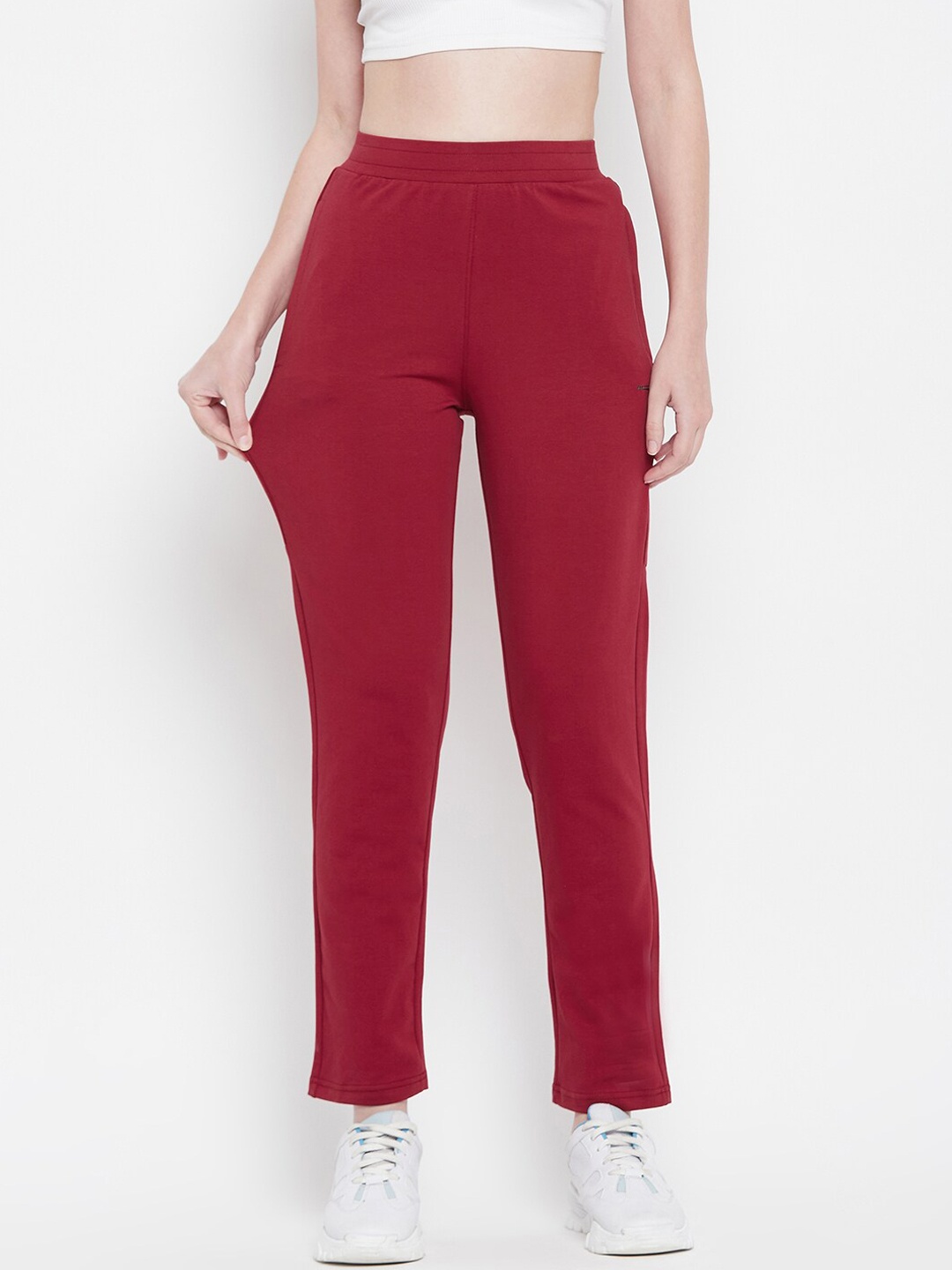 

Okane Women Red Solid Track Pants