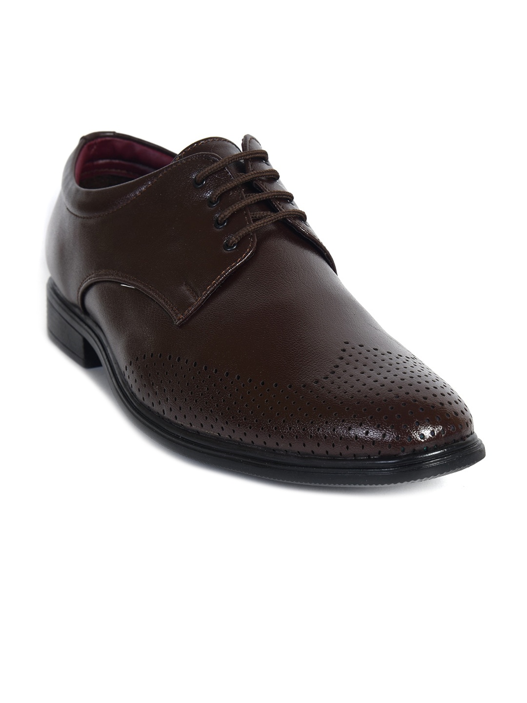 

Ajanta Men Brown Formal Derby Shoes