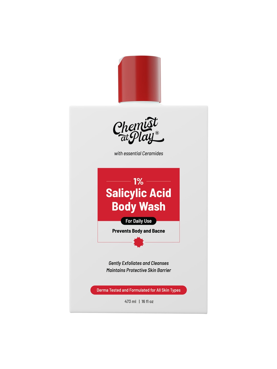 

Chemist at Play 3% Pentavitin + 1% Salicylic Acid Acne Control Body Wash - 473 ml, White