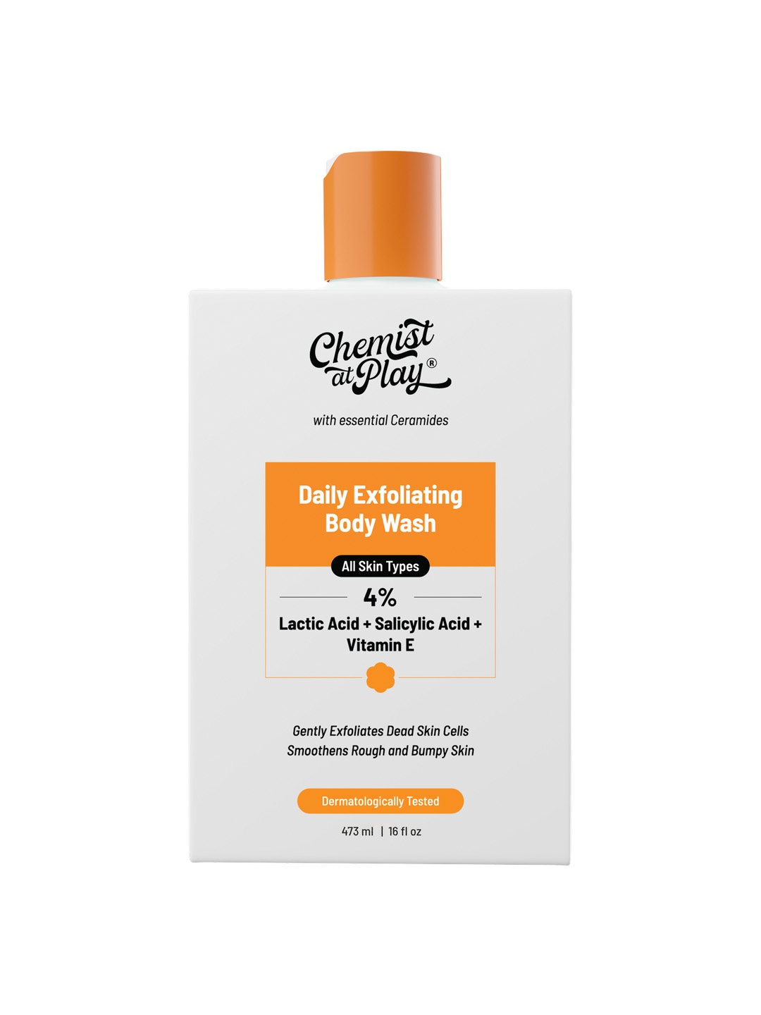 

Chemist at Play 2% Lactic Acid + 2% Zemea + 0.5% Vitamin E Exfoliating Body Wash - 473 ml, White