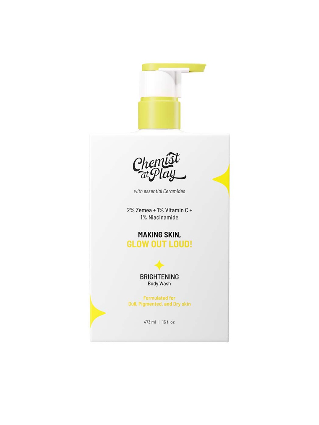 

Chemist at Play 1% Vitamin C+ 2% Zemea + 1% Niacinamide Brightening Body Wash - 473 ml, White