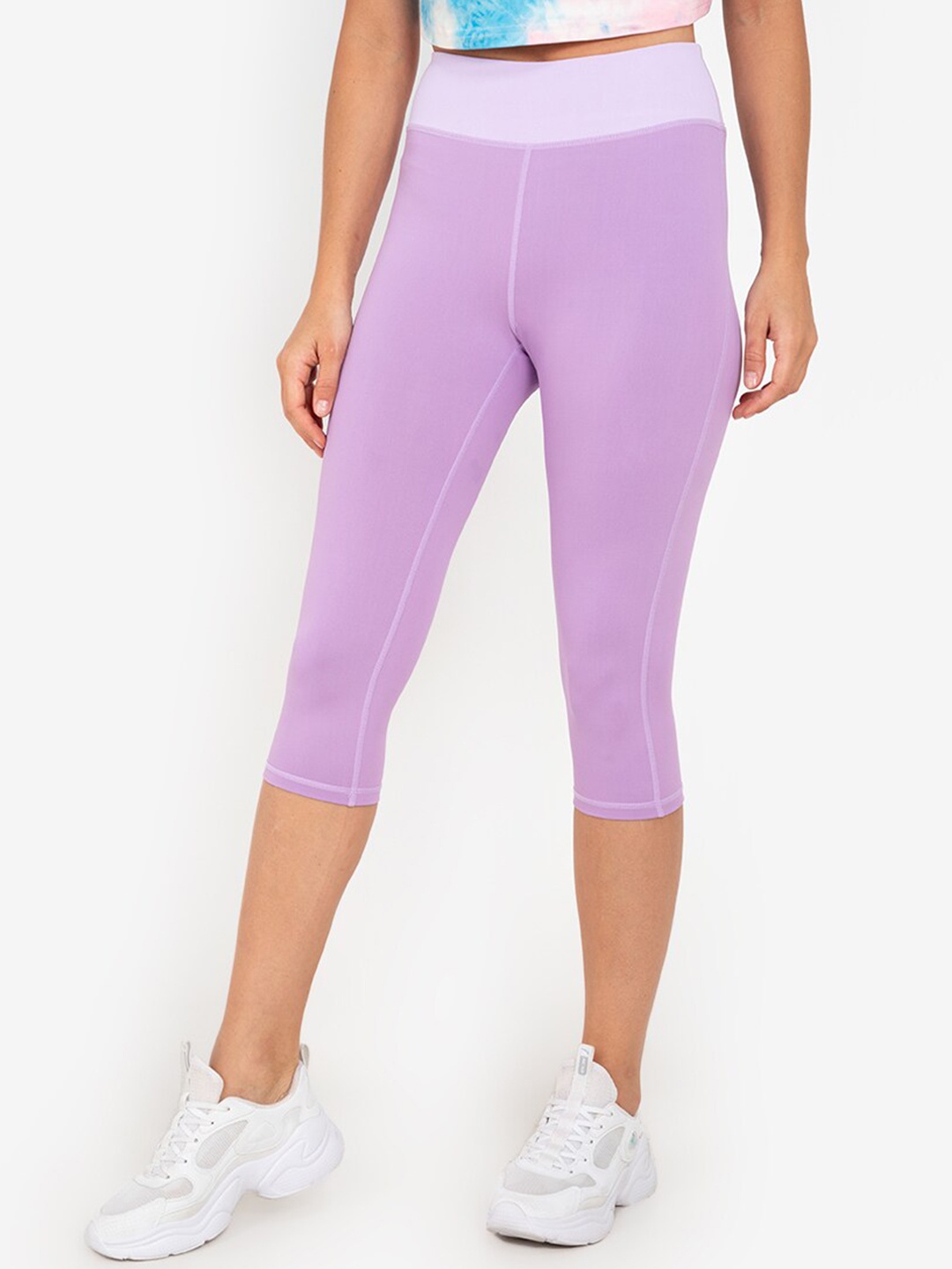 

ZALORA ACTIVE Women Purple Solid Tights