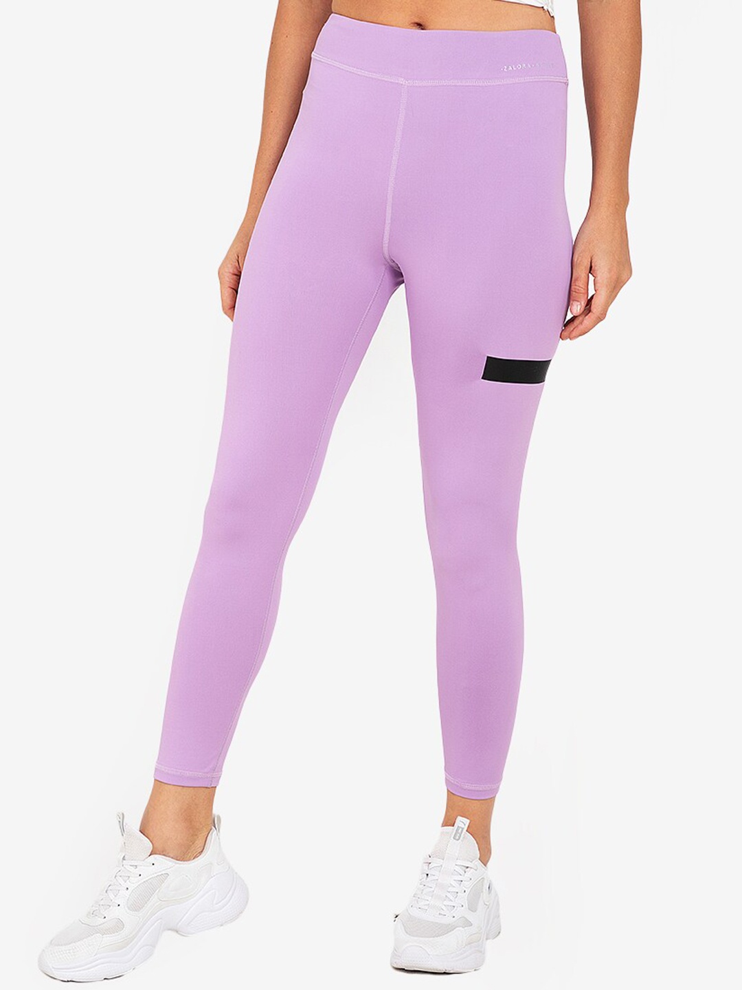 

ZALORA ACTIVE Women Purple High Rise Ribbed Tights