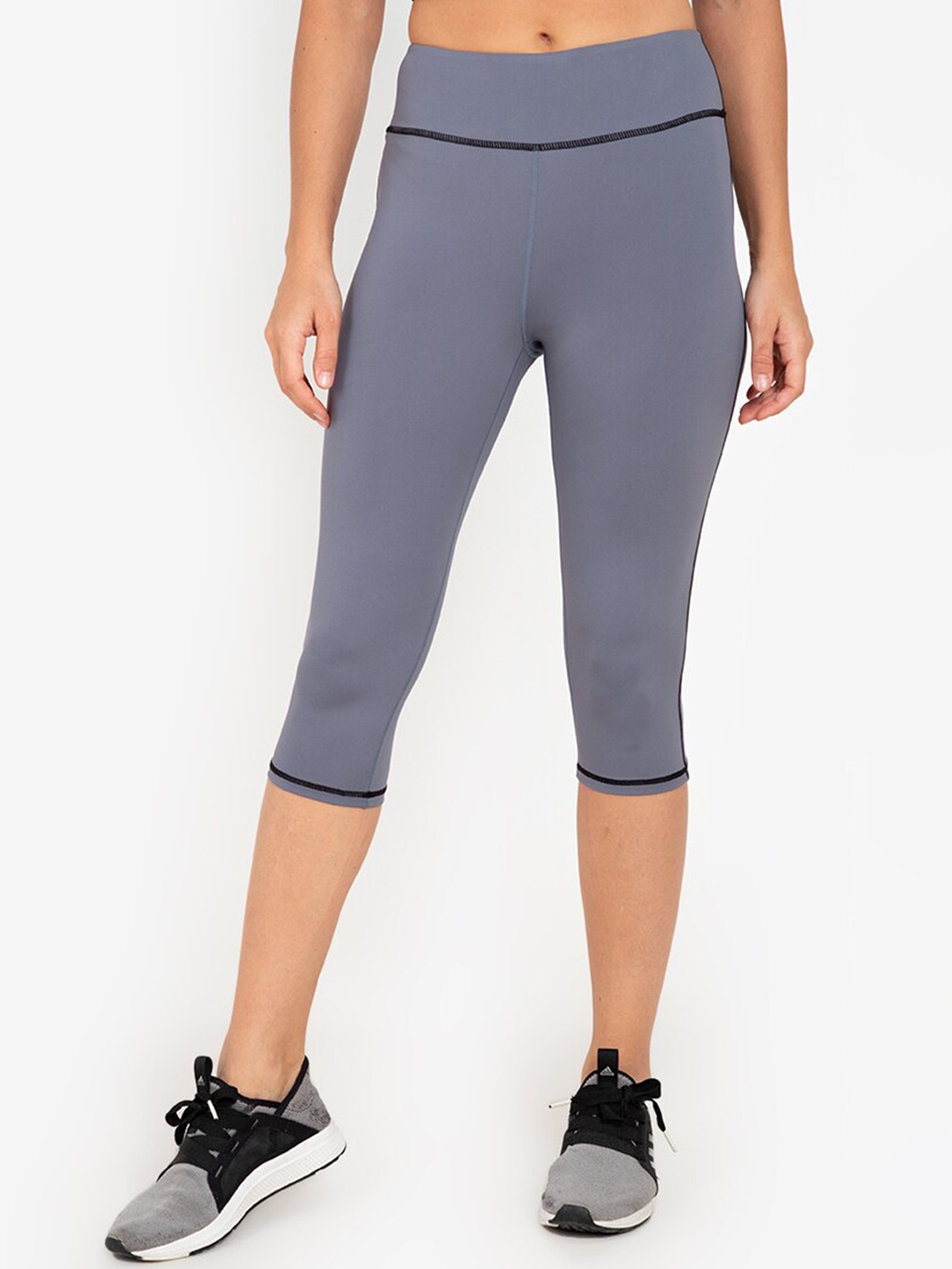 

ZALORA ACTIVE Women Blue Solid Tights