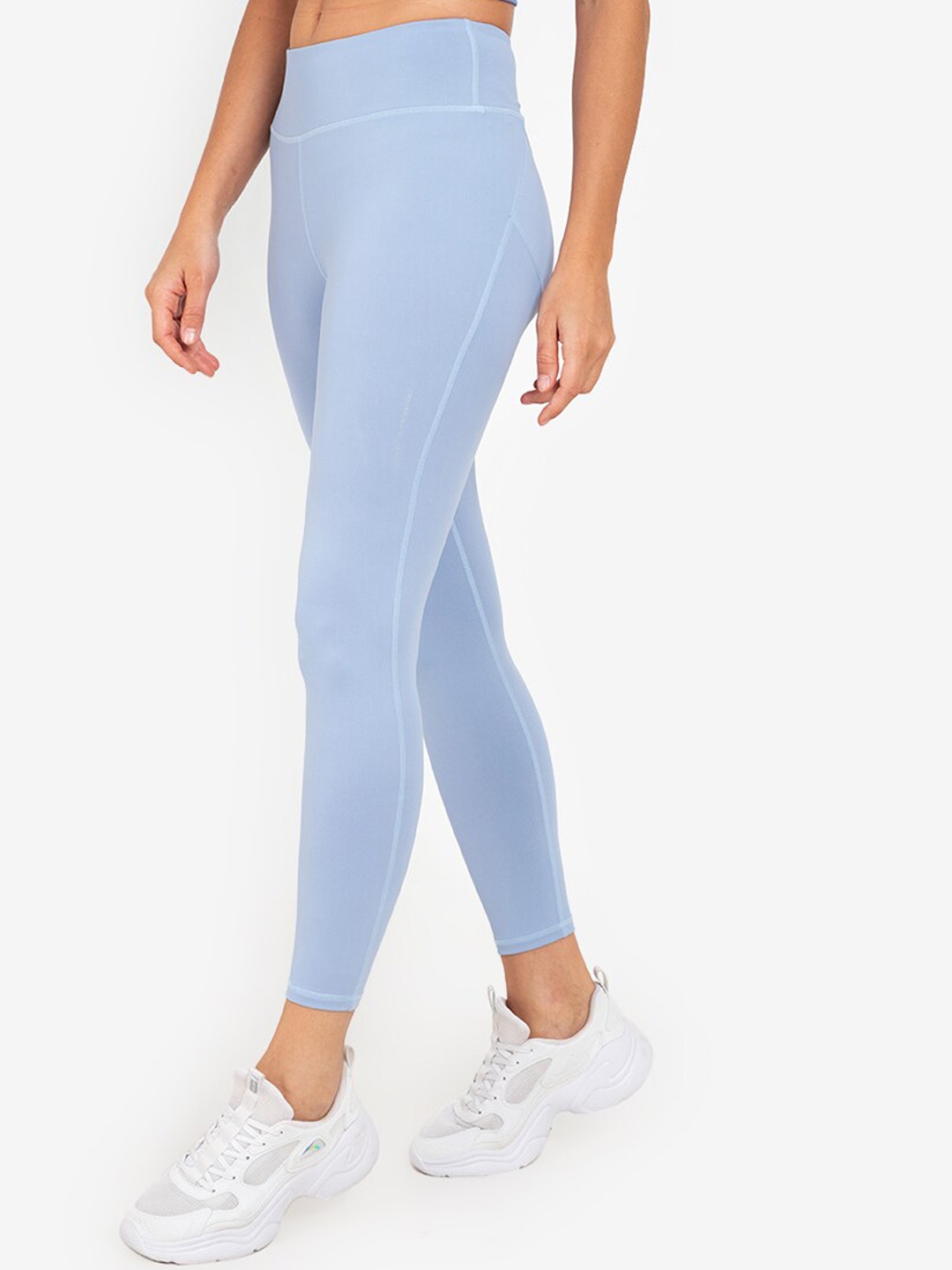 

ZALORA ACTIVE Women Blue Solid Tights