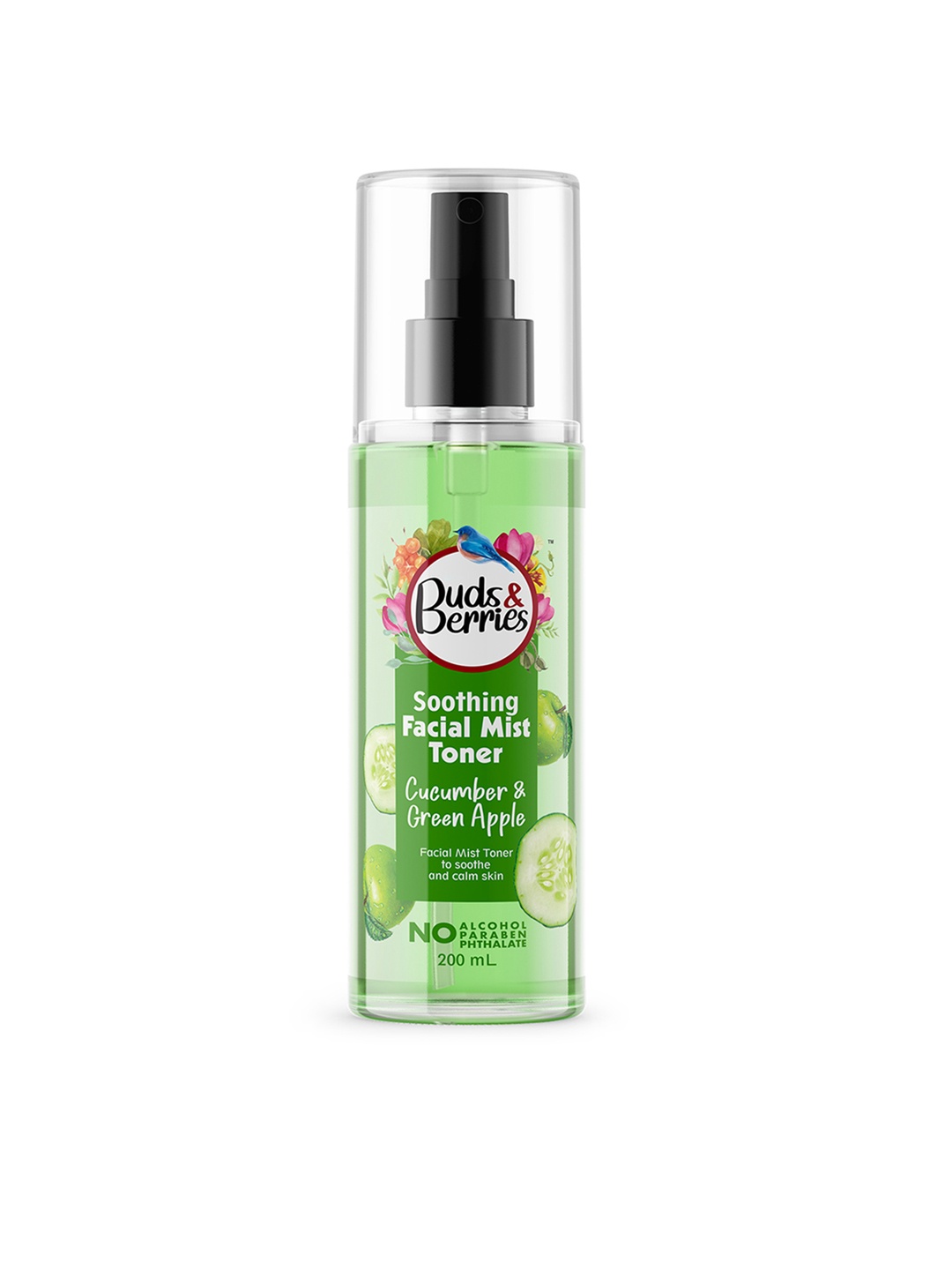 

Buds & Berries Soothing Cucumber & Green Apple Facial Mist Toner to Calm Skin - 200 ml