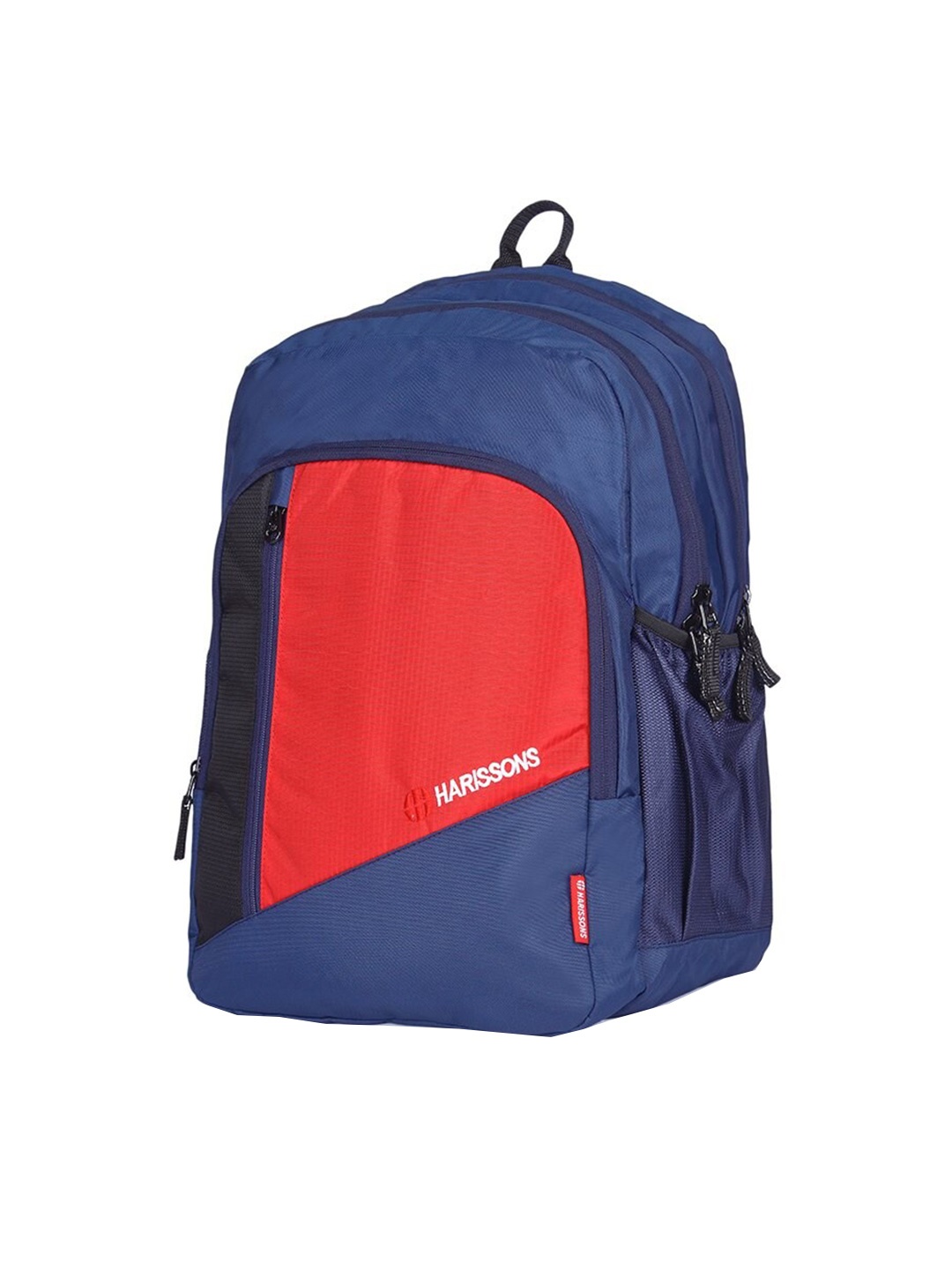 

Harissons Unisex Navy Blue & Red Colourblocked Backpack