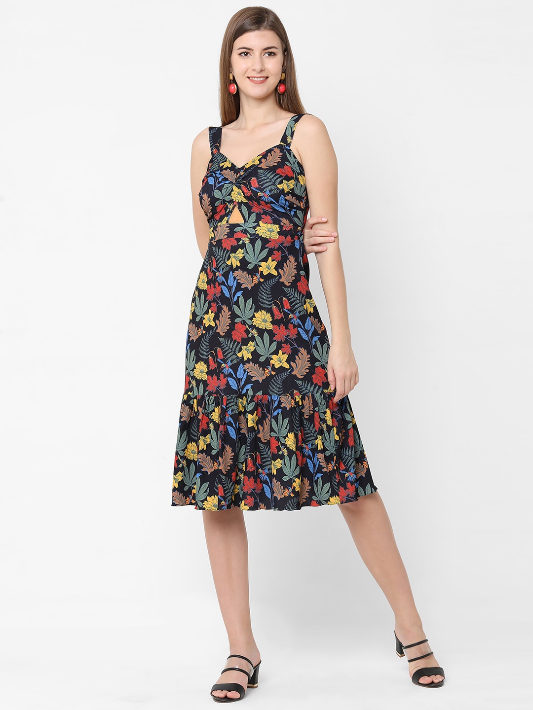 

POPPI Black Floral Dress