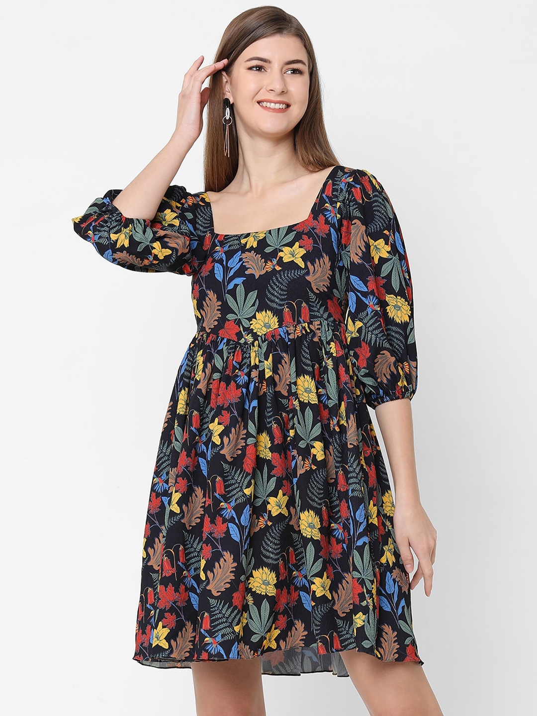 

POPPI Black Tropical Dress