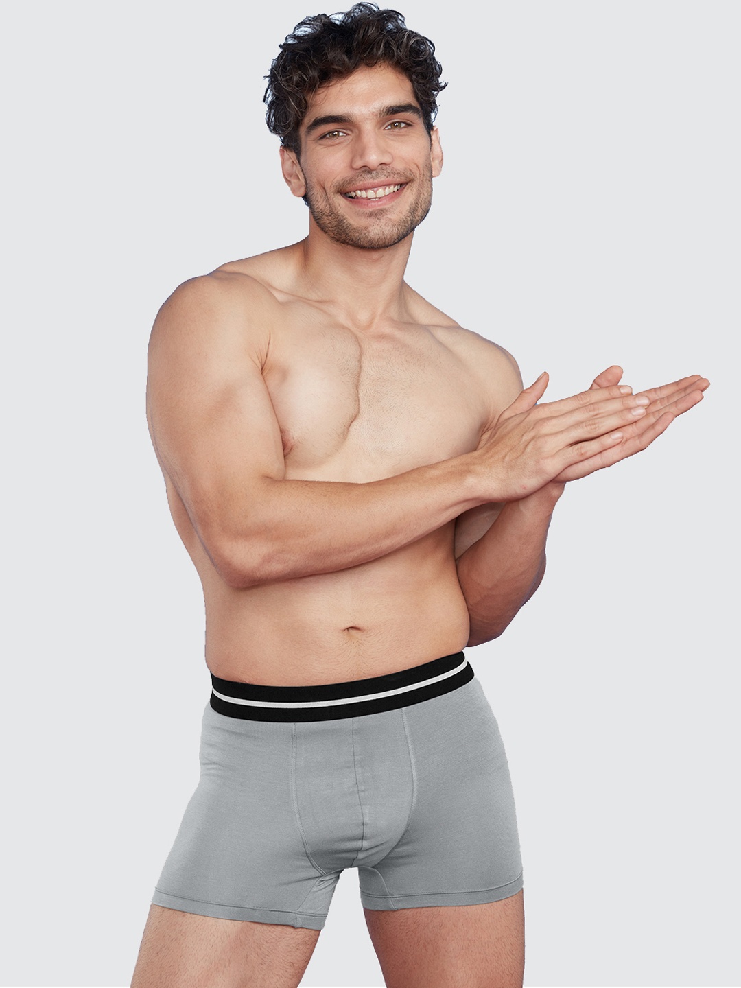

The Souled Store Men Grey Solid Trunk 177622