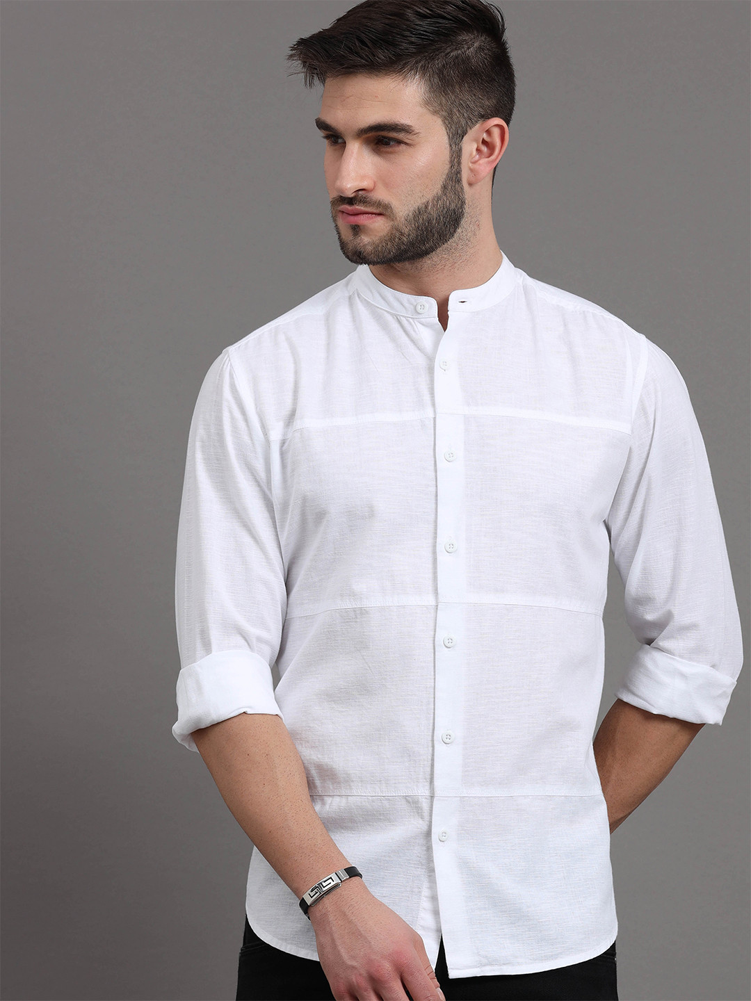 

HERE&NOW Men White Slim Fit Casual Shirt