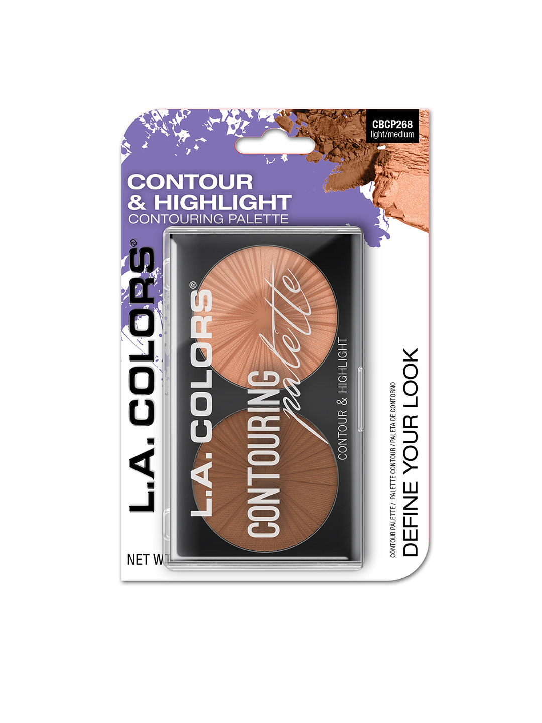 

L.A colors Contour & Highlight Contouring Palette - Light Medium CBCP268, Brown